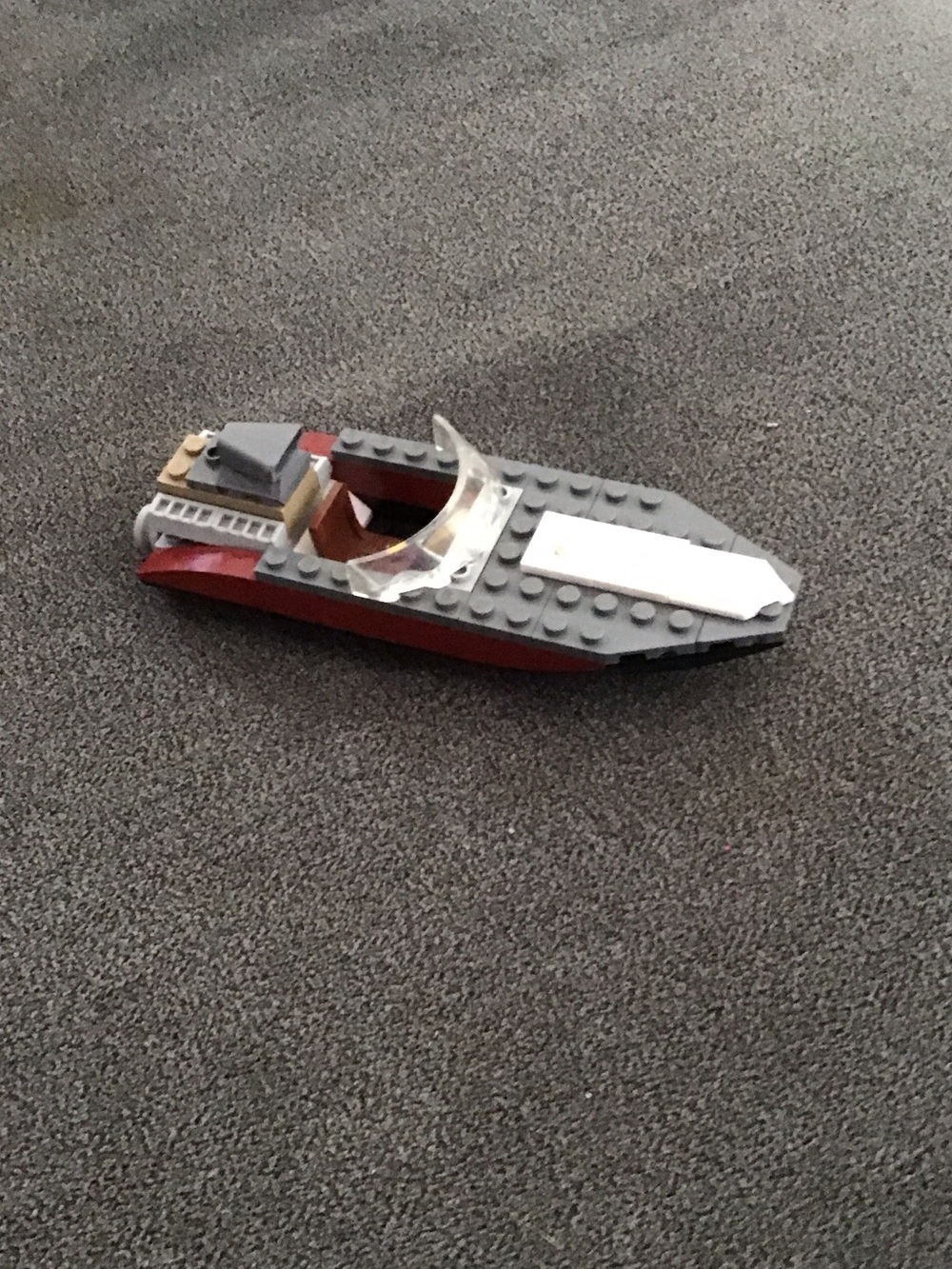 Red & Gray Toy Speedboat Building Set